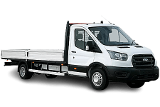 Van Hire Consett - White Ford Transit Dropside Van - Van hire Consett